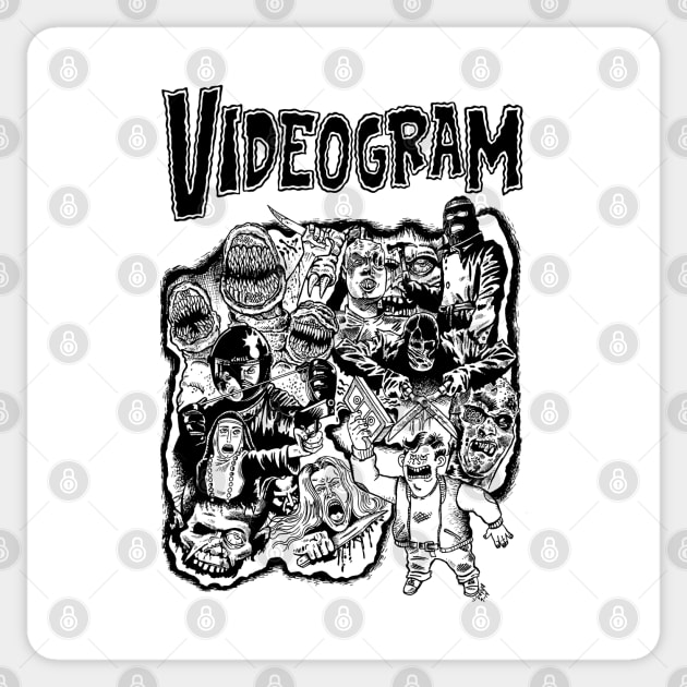 Lunchmeat VHS artwork! (black) Sticker by Videogram